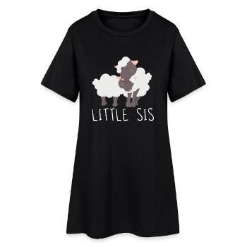 Petite soeur - Robe T-shirt Femme - noir - Devant