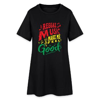 La musique reggae me fait me sentir bien - Robe T-shirt Femme - noir - Devant