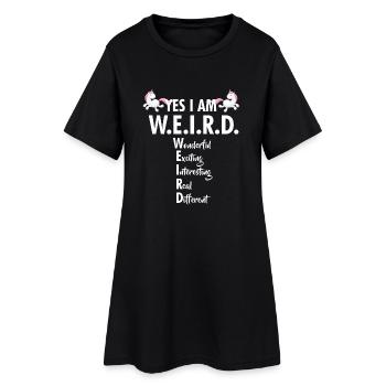 Licorne - Robe T-shirt Femme - noir - Devant
