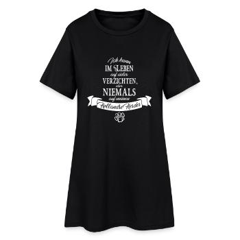 Hollandse Herder - Frauen T-Shirt-Kleid - Schwarz - Vorne