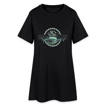 sharisland-sharkshirt - Robe T-shirt Femme - noir - Devant