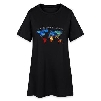 Je n'ai pas partout mais il est sur ma liste - Robe T-shirt Femme - noir - Devant
