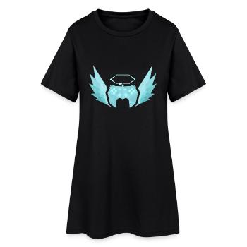 Contrôleur avec cols (pastel-turquoise) - Robe T-shirt Femme - noir - Devant