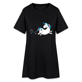 unicorn - Einhorn Sternenstaub - Robe T-shirt Femme - noir - Devant
