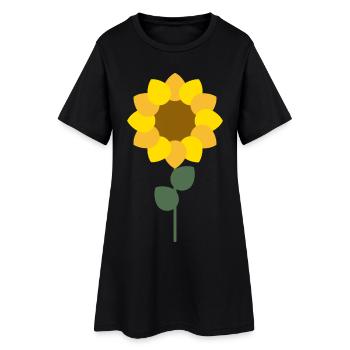 tournesol - Robe T-shirt Femme - noir - Devant