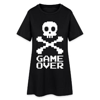 Fin de partie (blanc) - Robe T-shirt Femme - noir - Devant