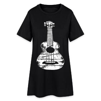 Croquis de ukulélé - Robe T-shirt Femme - noir - Devant