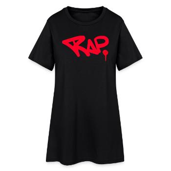Conception de spray graffiti de rap pour fans - Robe T-shirt Femme - noir - Devant
