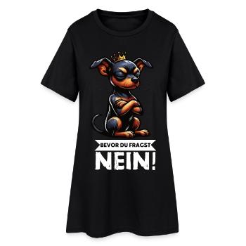 Avant de demander à Miniature Pinscher Pinscher Pinscher Fan - Robe T-shirt Femme - noir - Devant