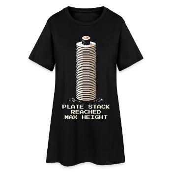 Tellerstapel Maximum | Running Sushi - Frauen T-Shirt-Kleid - Schwarz - Vorne