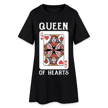 Cœur rétro design de la Saint-Valentin Amour - Robe T-shirt Femme - noir - Devant