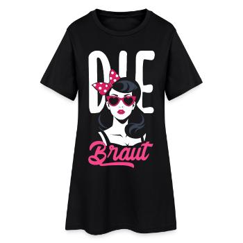 Jupe de célibataire de la mariée Mariage Vintage - Robe T-shirt Femme - noir - Devant