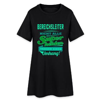 Superheld grünen Umhang - Bereichsleiter - Fun - Frauen T-Shirt-Kleid - Schwarz - Vorne