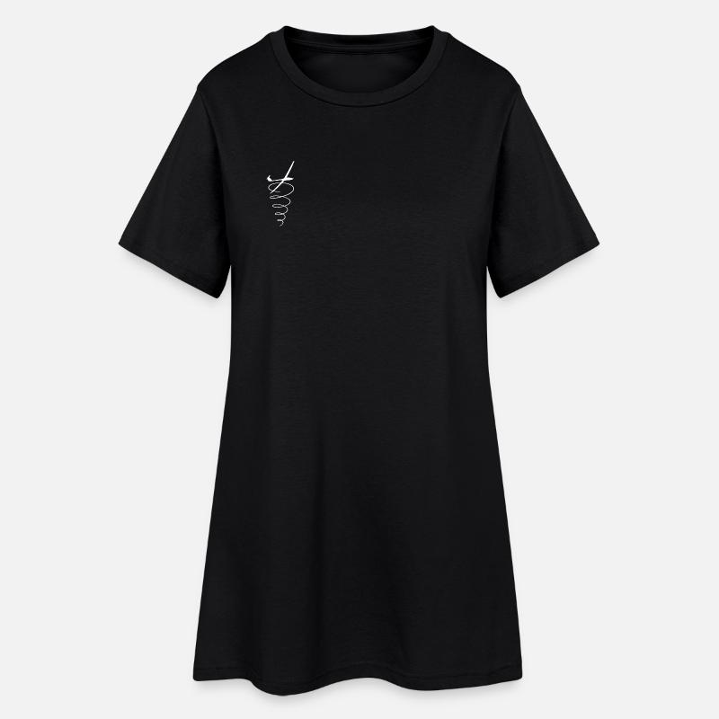 Thermalling Glider Bright - Frauen T-Shirt-Kleid - Schwarz