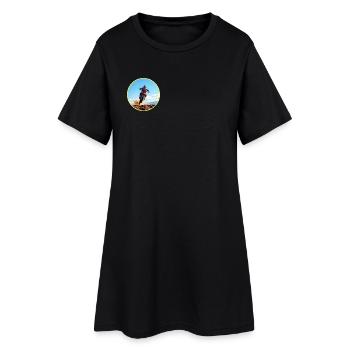 Motocross colour logo - Yellow - Women’s T-Shirt Dress - black - Front