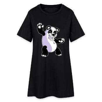 Panda Kiss - Robe T-shirt Femme - noir - Devant
