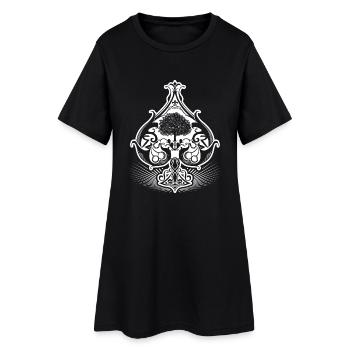 Arbre de la vie dans le cœur - Robe T-shirt Femme - noir - Devant