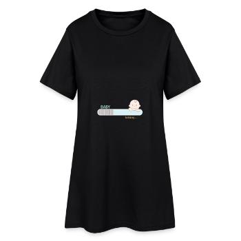 grossesse - Robe T-shirt Femme - noir - Devant
