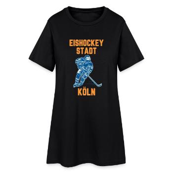 Eishockey Stadt Köln - Frauen T-Shirt-Kleid - Schwarz - Vorne