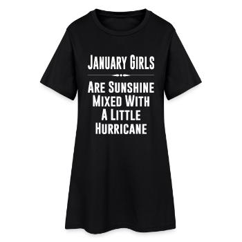 filles soleil Janvier sont - Robe T-shirt Femme - noir - Devant