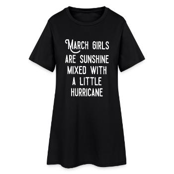 March girls are sunshine mixed - Frauen T-Shirt-Kleid - Schwarz - Vorne