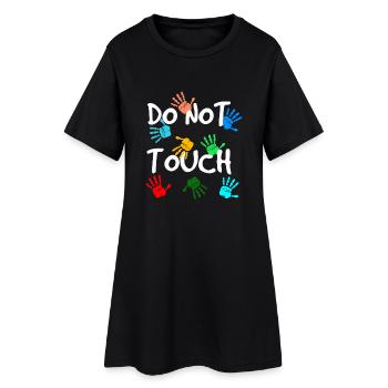 Ne pas toucher - Robe T-shirt Femme - noir - Devant