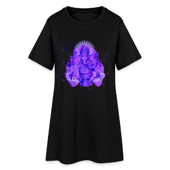 Ganesha * Full Moon * * party goa trance * - Robe T-shirt Femme - noir - Devant