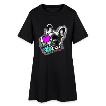 Bully - bouledogue français - Amour - Robe T-shirt Femme - noir - Devant