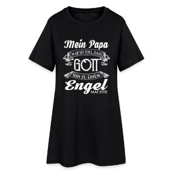 Papa war so toll, dass Gott ihn zum Engel machte - Frauen T-Shirt-Kleid - Schwarz - Vorne