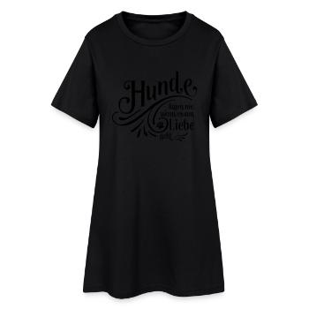 Hunde lügen nie - Frauen T-Shirt-Kleid - Schwarz - Vorne