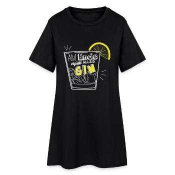 À la fin, tout gin donne une idée cadeau - Robe T-shirt Femme - noir - Devant