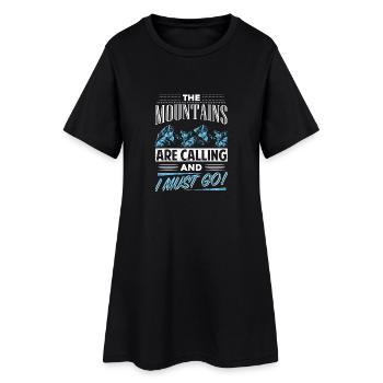 Les montagnes appellent - Robe T-shirt Femme - noir - Devant