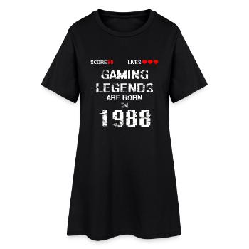 légende de jeu 1988 - Robe T-shirt Femme - noir - Devant