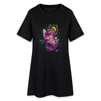 Saint chat - Robe T-shirt Femme - noir - Devant