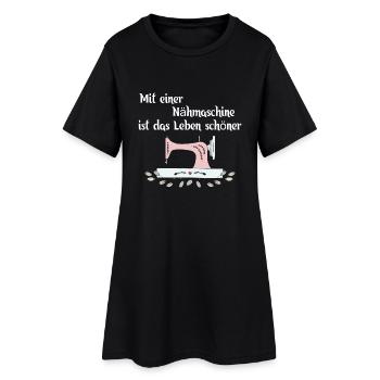 passe-temps à coudre machine à coudre des vêtements pantalons femmes - Robe T-shirt Femme - noir - Devant