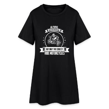 Daddy's bike - Women’s T-Shirt Dress - black - Front