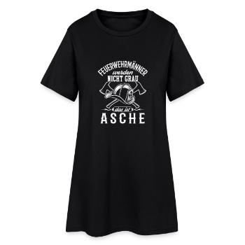 Feuerwehrmänner werden nicht Grau - Frauen T-Shirt-Kleid - Schwarz - Vorne