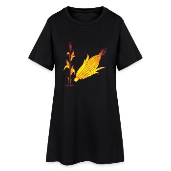 Récolte de plantes d'épi de maïs - Robe T-shirt Femme - noir - Devant