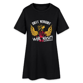 Gott vergibt - wir nicht - Frauen T-Shirt-Kleid - Schwarz - Vorne
