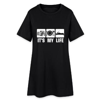 Staplerfahrer - it's my life - Frauen T-Shirt-Kleid - Schwarz - Vorne