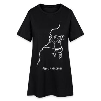 färt klettern, klettert, Pferd mit Rädern, climb - Frauen T-Shirt-Kleid - Schwarz - Vorne