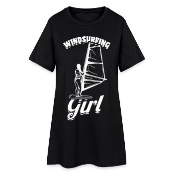 Windsurfer Girl - Robe T-shirt Femme - noir - Devant