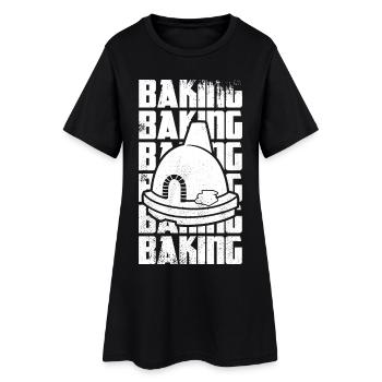 Pâtisserie amusante - Robe T-shirt Femme - noir - Devant