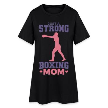 Juste une maman boxeuse forte - Robe T-shirt Femme - noir - Devant