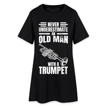 Trompettes Papi - Robe T-shirt Femme - noir - Devant