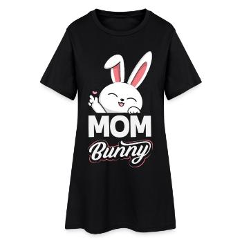 Happy Easter Sweet Easter Bunny Egg Hunt Easter Eggs - Women’s T-Shirt Dress - black - Front