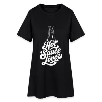 Art de la bouteille Amante de la Sauce Piquante - Robe T-shirt Femme - noir - Devant