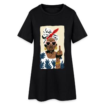 Naughty Grandmother Street Style - Women’s T-Shirt Dress - black - Front