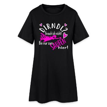 Dirndl Je ne veux pas juste boire - Robe T-shirt Femme - noir - Devant