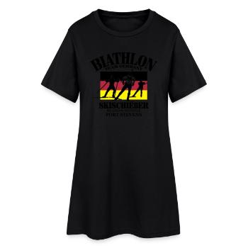 Biathlon - Langlauf - Oberhof - Ruhpolding - Frauen T-Shirt-Kleid - Schwarz - Vorne